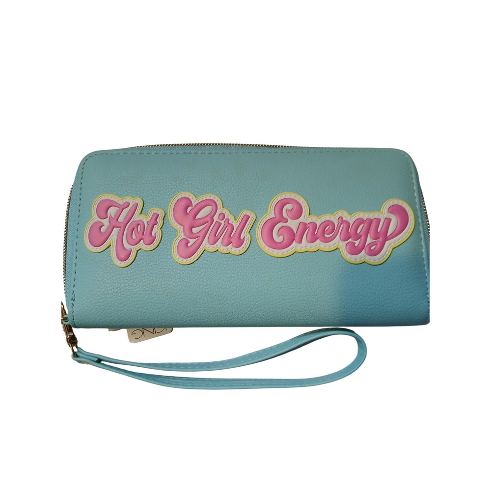 ICING Aqua Hot Girl Energy Wristlet Wallet Clutch‎ Zip Around
